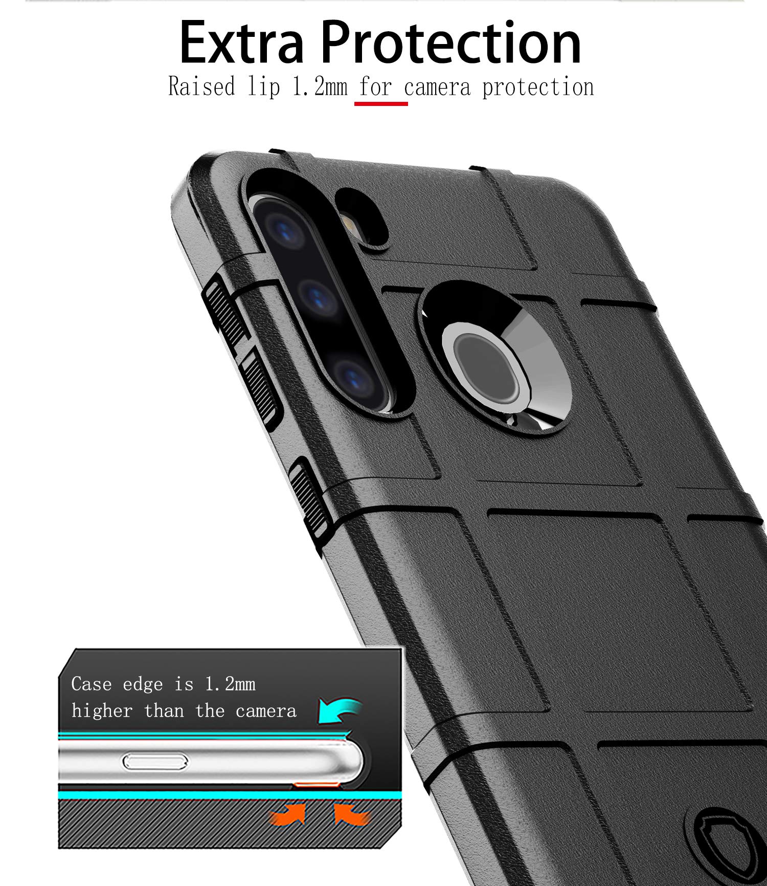 Samsung Galaxy A21 Case,ZYZX Heavy Duty Shockproof Military Grade